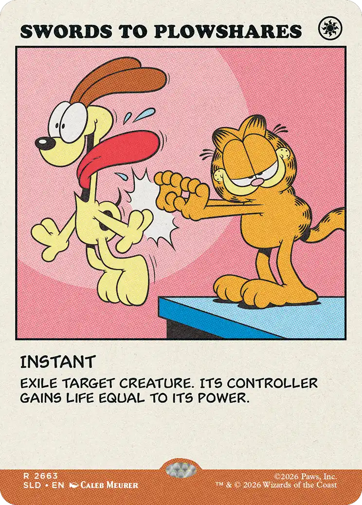 Swords to Plowshares (Secret Lair, Garfield)