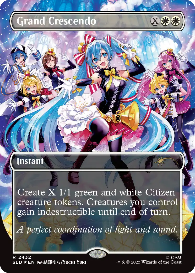 Grand Crescendo im randlosen Miku-Artwork