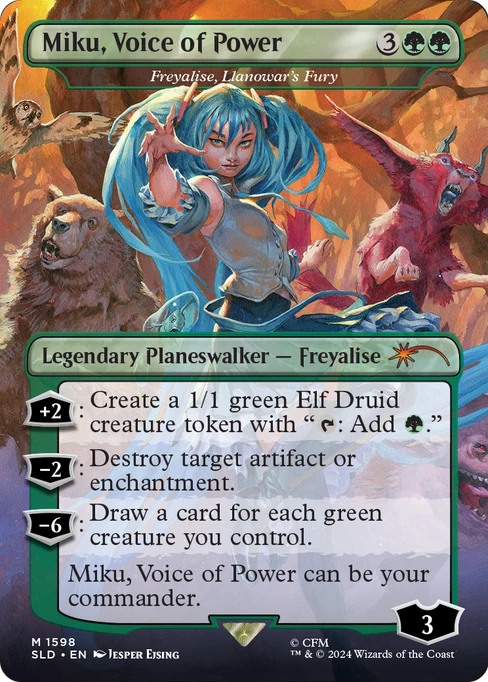 Miku, Voice of Power — Freyalise, Llanowar's Fury